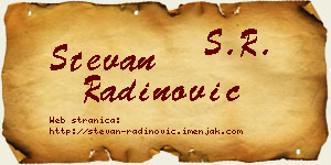 Stevan Radinović vizit kartica